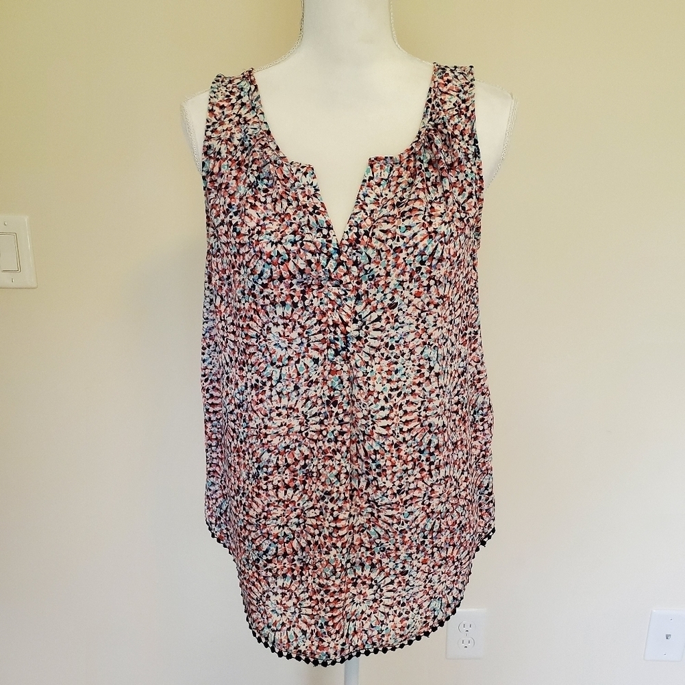 Three Pink Hearts blouse. Size L